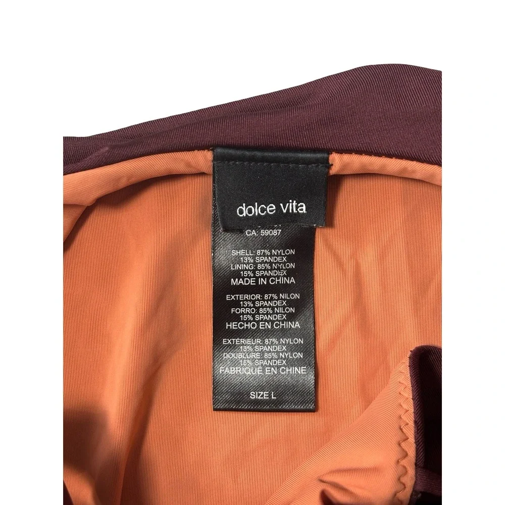 Dolce Vita Rust Cutout One-Piece‎ Swimsuit Large